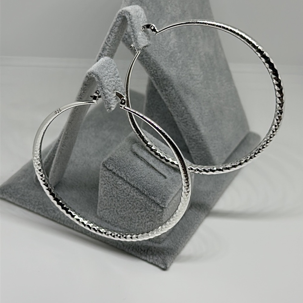 Elegant 925 silver Hoops earrings
